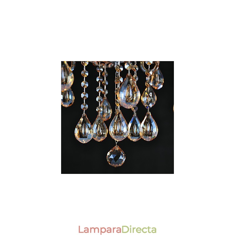 Lámpara de araña de cristal tradicional clásica de 6 luces