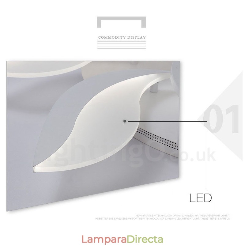 Lámpara de araña integrada contemporánea moderna de 3 luces