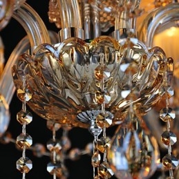Lámpara de araña de cristal tradicional clásica de 6 luces