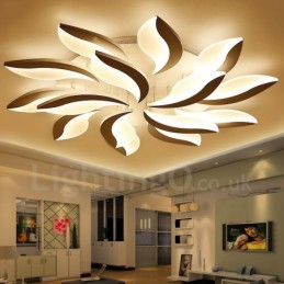 Lámpara de araña moderna contemporánea integrada de 15 luces y 128 W
