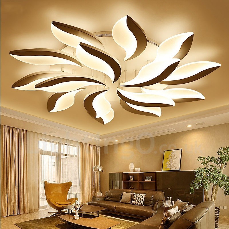 Lámpara de araña moderna contemporánea integrada de 15 luces y 128 W