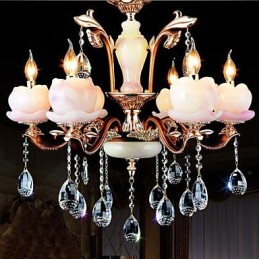 Colgante de cristal de jade de aleación de zinc de lujo de estilo europeo