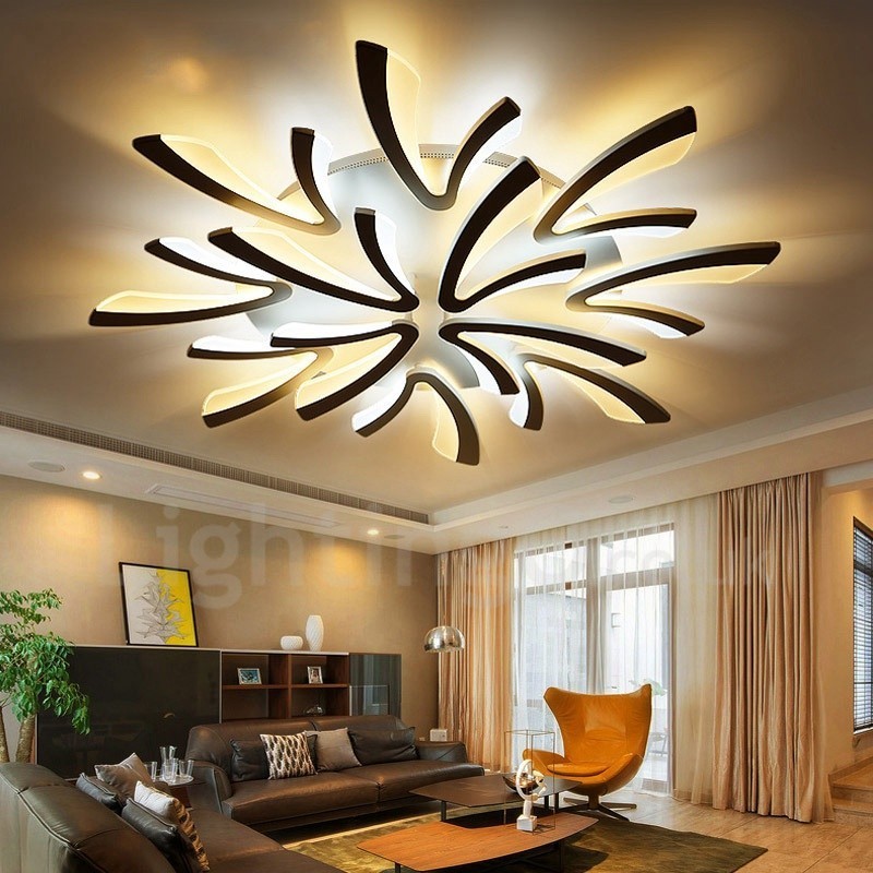 Lámpara de araña integrada contemporánea moderna de 12 luces