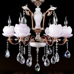 Colgante de cristal de jade de aleación de zinc de lujo de estilo europeo