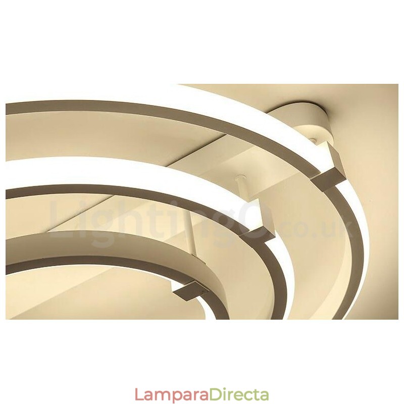 Lámpara de araña moderna contemporánea de 3 anillos
