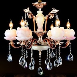 Colgante de cristal de jade de aleación de zinc de lujo de estilo europeo
