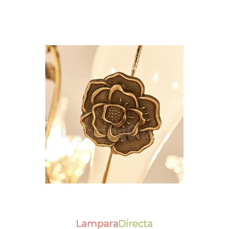 Lámpara de araña clásica tradicional de metal integrada de 15 luces