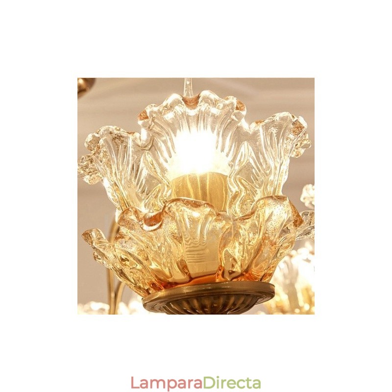Lámpara de araña clásica tradicional de metal integrada de 15 luces