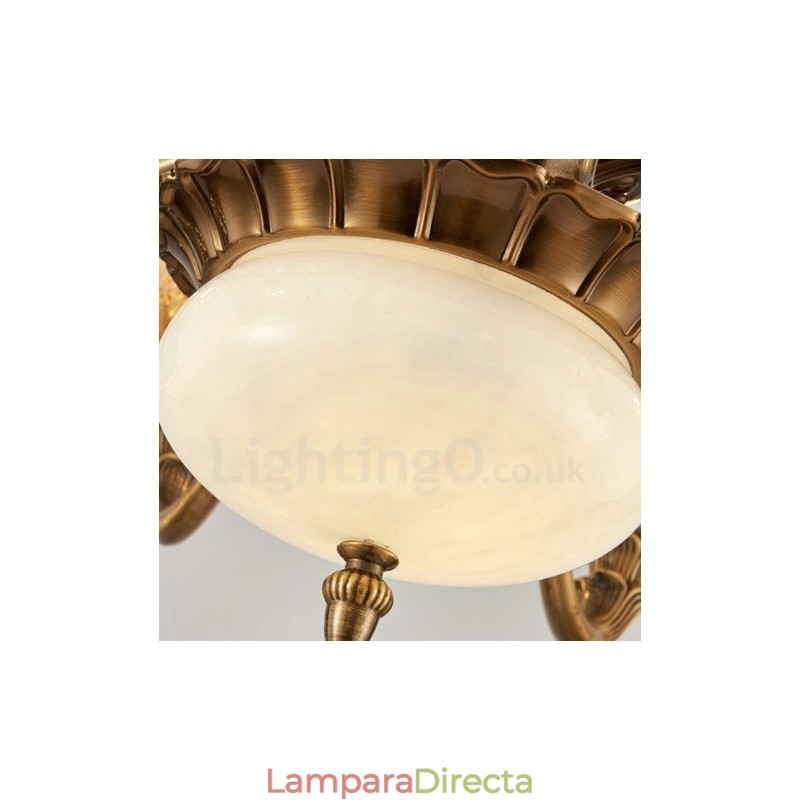 Lámpara de araña clásica tradicional de metal integrada de 15 luces