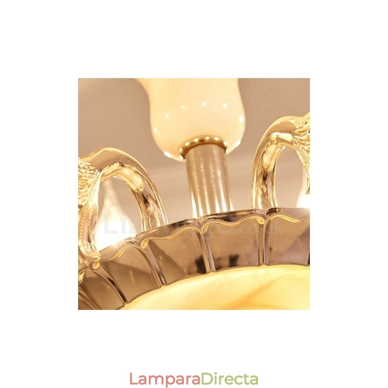 Lámpara de araña clásica tradicional de metal integrada de 8 luces