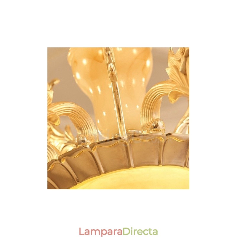 Lámpara de araña clásica tradicional de metal integrada de 15 luces