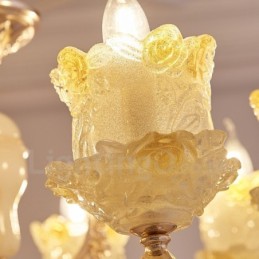 Lámpara de araña clásica tradicional de metal integrada de 8 luces