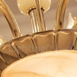 Lámpara de araña clásica tradicional de metal integrada de 15 luces