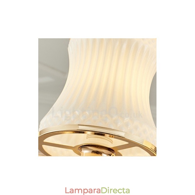 Lámpara de araña clásica tradicional de metal integrada de 8 luces