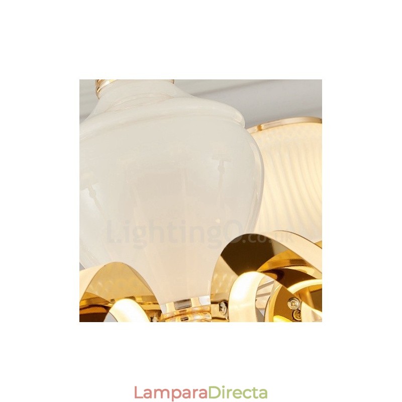 Lámpara de araña clásica tradicional de metal integrada de 8 luces