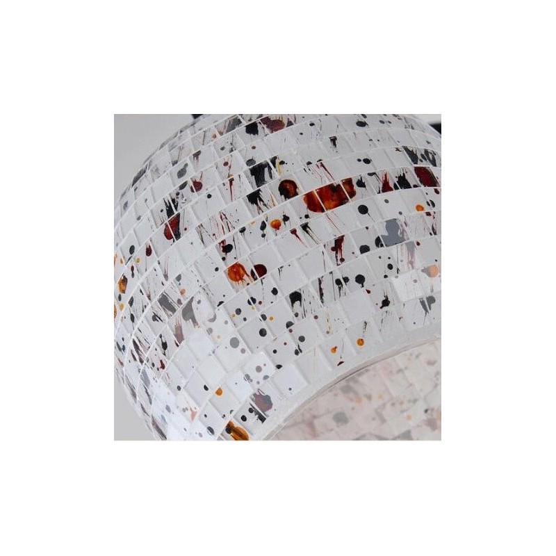 Lámpara de araña integrada de estilo mediterráneo de 8 luces con pantalla de cristal