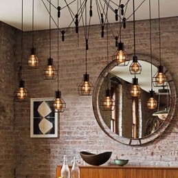 Lámpara colgante creativa de estilo americano de 12 luces