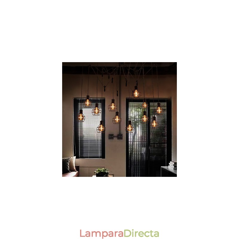 Lámpara colgante creativa de estilo americano de 12 luces