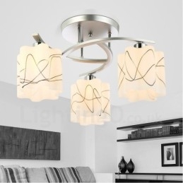 Lámpara de araña integrada contemporánea moderna de 3 luces