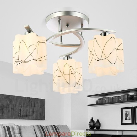 Lámpara de araña integrada contemporánea moderna de 3 luces Lámpara de araña integrada contemporánea moderna de 3 luces