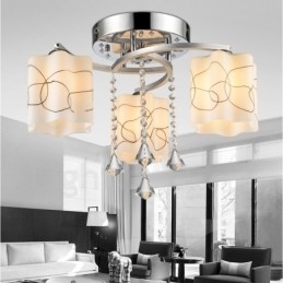 Lámpara de araña integrada contemporánea moderna de 3 luces