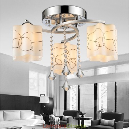 Lámpara de araña integrada contemporánea moderna de 3 luces Lámpara de araña integrada contemporánea moderna de 3 luces