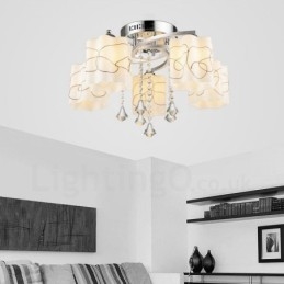 Lámpara de araña integrada contemporánea moderna de 5 luces