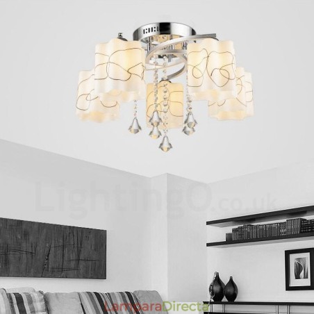 Lámpara de araña integrada contemporánea moderna de 5 luces Lámpara de araña integrada contemporánea moderna de 5 luces