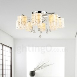 Lámpara de araña integrada contemporánea moderna de 8 luces