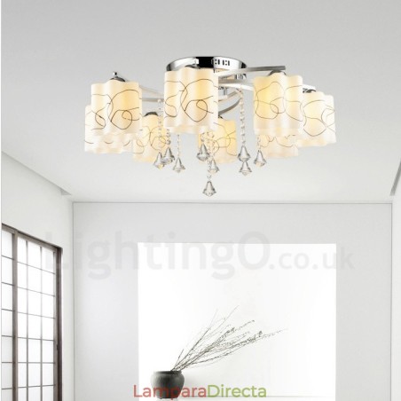 Lámpara de araña integrada contemporánea moderna de 8 luces Lámpara de araña integrada contemporánea moderna de 8 luces