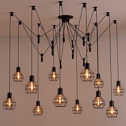 Lámpara colgante creativa de estilo americano de 12 luces