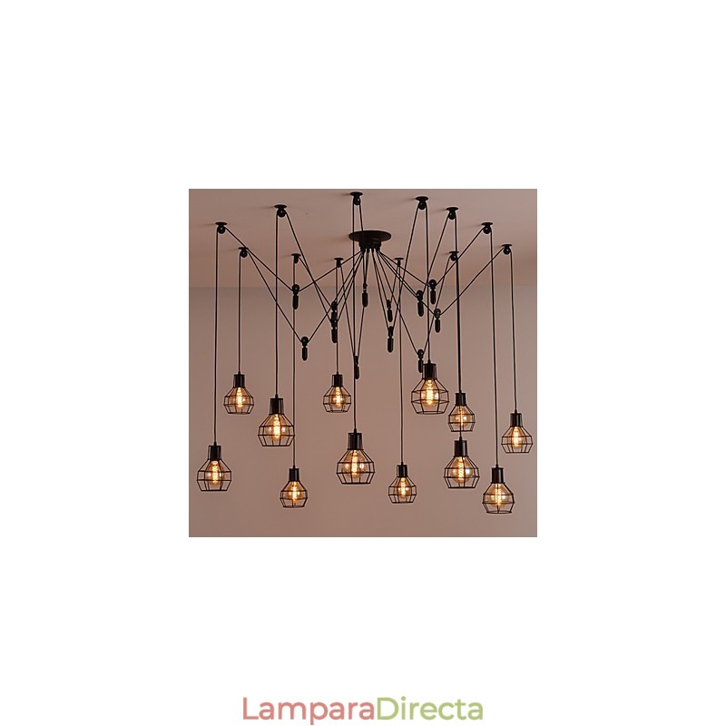Lámpara colgante creativa de estilo americano de 12 luces