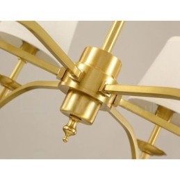 Lámpara de araña de metal integrada estilo rústico Lodge de 8 luces