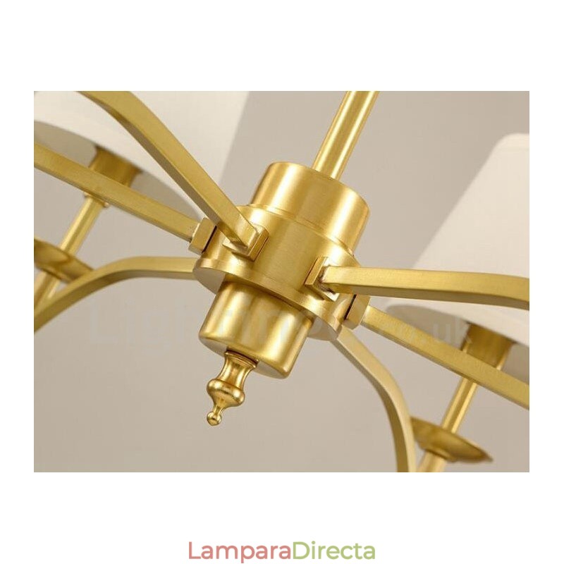 Lámpara de araña de metal integrada estilo rústico Lodge de 8 luces