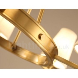 Lámpara de araña de metal integrada estilo rústico de 5 luces