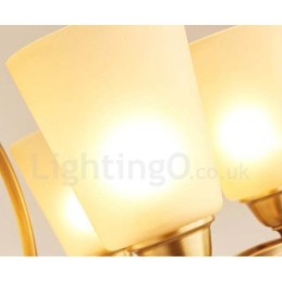 Lámpara de araña de metal integrada de estilo rústico de 5 luces