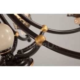 Lámpara de araña clásica tradicional de metal integrada de 3 luces