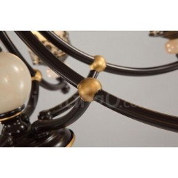 Lámpara de araña clásica tradicional de metal integrada de 3 luces
