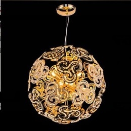 Lámpara colgante de bola de cristal con forma de globo, moderna y sencilla