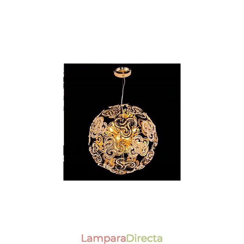 Lámpara colgante de bola de cristal con forma de globo, moderna y sencilla