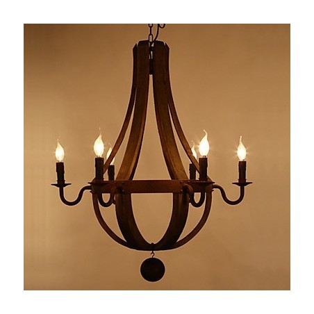 Lámpara colgante de madera rústica americana vintage, lámpara de araña, lámpara de salón y lámpara Lámpara colgante de madera rústica americana vintage, lámpara de araña, lámpara de salón y lámpara