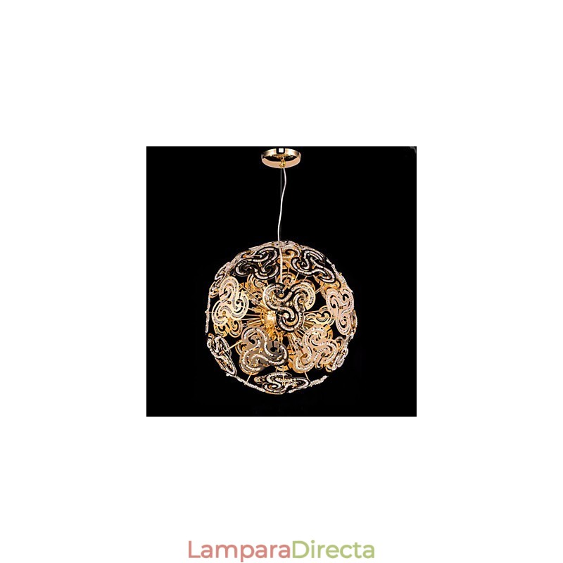 Lámpara colgante de bola de cristal con forma de globo, moderna y sencilla