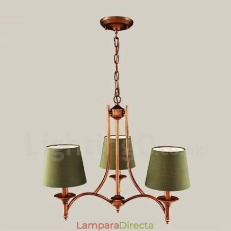 Lámpara de araña de metal integrada estilo rústico de 3 luces Lámpara de araña de metal integrada estilo rústico de 3 luces