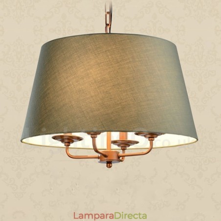 Lámpara de araña de metal integrada estilo rústico Lodge de 4 luces Lámpara de araña de metal integrada estilo rústico Lodge de 4 luces