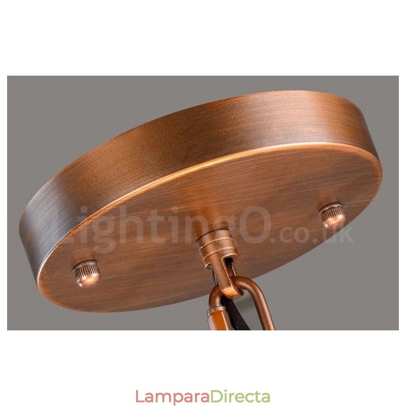 Lámpara de araña de metal integrada estilo rústico Lodge de 4 luces