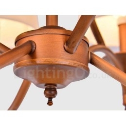 Lámpara de araña de metal integrada estilo rústico Lodge de 8 luces