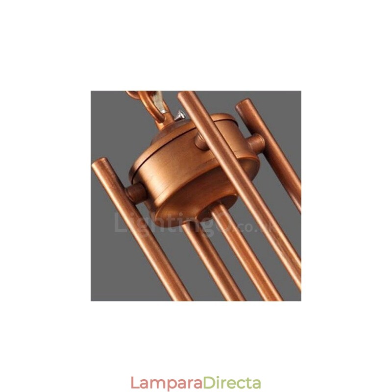 Lámpara de araña de metal integrada estilo rústico Lodge de 8 luces