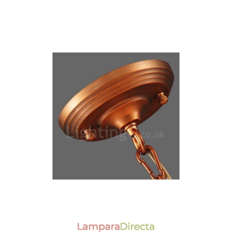 Lámpara de araña de metal integrada estilo rústico Lodge de 8 luces