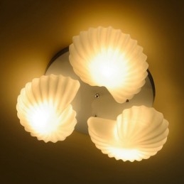 Lámpara de araña clásica tradicional integrada de 3 luces con pantalla de cristal