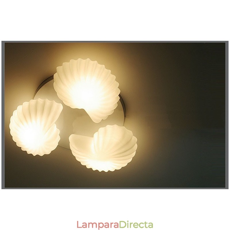 Lámpara de araña clásica tradicional integrada de 3 luces con pantalla de cristal